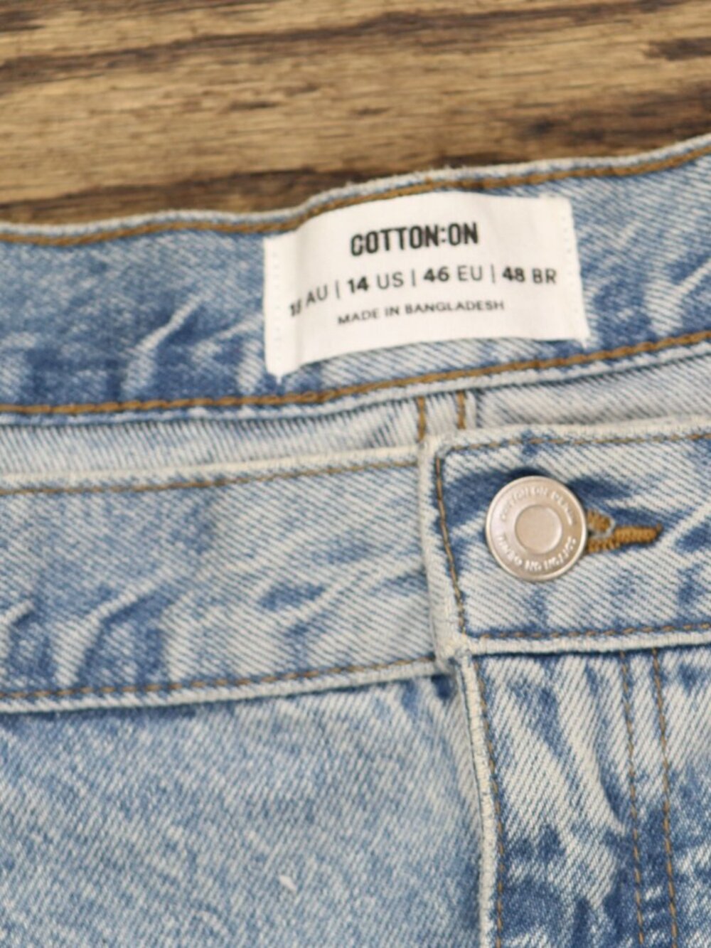 Cotton On Blue Cotton On Distressed Loose Straight Jeans Lake 14 - Picture 5 of 7